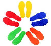 Hohopeti Empreintes de Pieds Tactiles Sensorielles 5 Paires Multicolores pour Garçon et Filles et Adultes Matériel D’Entraînement Sensoriel et Coordination Motrice en Intérieur et