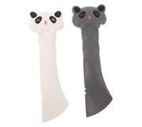 Hohopeti Ensemble 2 Pièces Pelle à Conserves et Cuillère à Friandises pour Animaux, Mini Spatule en Silicone Gris et Noir, Accessoire Hygiénique pour Alimentation Chat, Dosage