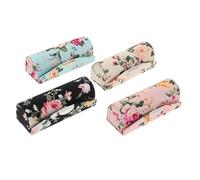 Hohopeti Ensemble de 4 Étuis à Rouge à Lèvres à Motif Floral Rétro, Portable et Compact, Miroir, Couleurs Variées, pour Maquillage et Présent