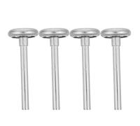 Hohopeti Ensemble de 4 Roulettes en Fer pour Porte de Garage Galets Coulissants Ø46X120 MM Roulement à Billes Résistance aux Intempéries Palier Robuste pour Rail Fonctionnement