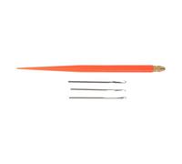 Hohopeti Ensemble de Crochets pour Extensions de Cheveux 3 Pièces Manche Plastique Orange, Outils pour Dreadlocks et Tressage, Kit Compact et Polyvalent pour Coiffure et Entretien