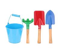 Hohopeti Ensemble de Jardinage pour Garçon et Filles 4 Pièces Outils de Plantation Légers et Maniables en Plastique, Pelle et Râteau Bleu, de Jardinage Extérieur pour Couleur Aléatoire