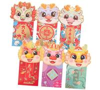 Hohopeti Enveloppes Rouges du Nouvel An Chinois Dragon 24 Pcs Papier Stable Motifs Mignons Traditionnels Fête du Printemps Présent Famille Amis