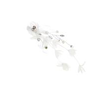 Hohopeti Épingle à Cheveux Mariage Fleur Blanche 3d, Accessoire Coiffure Femme Léger et Élégant, Barrette Mariage pour Chignon et Soirée, Coiffe de Mariée, Décoration de Fleur Délicate