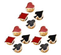 Hohopeti Épingles Cartes à Jouer Design et Unisexe en Alliage de Zinc Lot de 12 Accessoires Compacts et Polyvalents pour Cosplay et Événements Sociaux