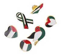 Hohopeti Épingles Décoratives de Cœur Ruban Doré Oiseau et Formes Variées Accessoires Polyvalents pour Vêtements Paquet et Bouquets Présent Patriotique