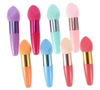 Hohopeti Éponge à Maquillage Champignon Petite en Silicone Anti-absorption Manche, pour Fond de Teint et Correcteur, Outil Visage et Corps, Couleur Aléatoire