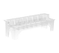 Hohopeti Étui de Rangement Transparent Blanc pour Peignes de Tondeuse Électrique à 8 Positions, Boîte Organisatrice Compacte et Légère pour Accessoires Coiffure, Guide-peigne Limiteur