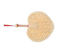 Hohopeti Éventail à Main Paille de Blé Tissé Main Éventail Artisanal pour Lété Ventilateur Portable Naturel pour et