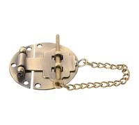 Hohopeti Fermoir Moraillon Vintage en Alliage Rond pour Boîte à Bijoux, Loquet Métallique avec Chaîne Décorative, Fermeture Sécurisée pour Coffret en Bois, Accessoires Quincaillerie