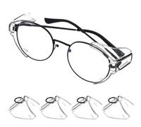 Hohopeti Feuilles Latérales en Polycarbonate pour Lunettes de Sécurité Lot de 2 Paires Légères et Confortables Adaptées aux Environnements Industriels et Ateliers