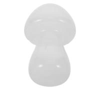 Hohopeti Figurine Champignon en Cristal Naturel Blanc, Petite Sculpture Décorative Méditative en Pierre pour Jardin, Terrarium et Décoration Zen, Bibelot Cristal de Polyvalent