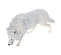 Hohopeti Figurine de Loup Nord-américain en Abs Réaliste, Petit Modèle Décoratif, Ornement Animalier pour Bureau et Maison, Figurine D’Animal Sauvage Éducative pour Garçon et Filles