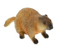 Hohopeti Figurine Réaliste de Marmotte en Plastique, Petite Statue Décorative pour Maison et Bureau, Modèle Animal Sauvage, Ornement Artificiel pour Chambre et Jardin, Éducatif Simulation