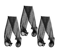 Hohopeti Filet de Pêche Pliable en Nylon Poignée Noire 15 M Lot de 3 Paniers de Transport pour Appâts Vivants Filet de Stockage Portable pour Pêche aux Crevettes et Crabes en Rivière