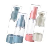 Hohopeti Flacons Pompe Airless Rechargeables Lot de 4 30ml et 15ml en As Anti-fuite Couleur Aléatoire pour Usage Quotidien et Voyage