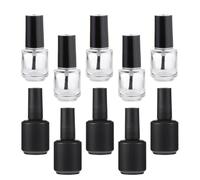 Hohopeti Flacons Vides en Verre Faciles à Transporter de 15ml Lot de 10 et Multi-usages pour Vernis à Voyage Retouche Rapide