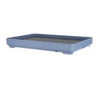 Hohopeti Fontaine à Eau pour Animaux Bac de récupération pour Animaux 38 x 25 cm en PP Bleu pour Abreuvoir à Chat Station d’Eau intérieure contrôle des débordements