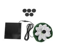 Hohopeti Fontaine Solaire Lotus pour Bain Oiseaux et Étang Pompe Extérieure Alimentée par Énergie Solaire Fleur de Nénuphar Flottante Résistante Aux Intempéries pour Jardin Patio et Balcon