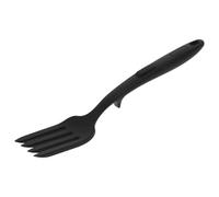 Hohopeti Fourchette de Cuisine Silicone Multifonction Manche Long Antidérapant Résistante Chaleur pour Mélanger Écraser et Servir Pâtes et Fruits Ustensile de Cuisson Maison Noir