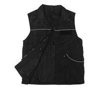 Hohopeti Gilet de Dressage Chien Noir avec Grandes Compartiments Ajustables Veste Réfléchissante Polyvalente pour Entraîneurs Hommes et Femmes