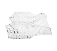 Hohopeti Gilet Pailleté Disco pour Garçon Fille Costume Performance Jazz Respirant Gilet Scintillant Garçon Vêtement Danse Blanc