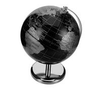 Hohopeti Globe Décoratif de Bureau Style Européen Élégant avec Base Blanche et Noir Argenté Outil Éducatif Rotatif pour Adultes pour Décoration et Apprentissage Géographie