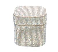 Hohopeti Godet Dappen Multifonction pour Nail Art Taille Moyenne en Verre Cristal Décor Strass Ab, pour Professionnels et Passionnés, Nettoyage Pinceaux et Rangement Accessoires Manucure