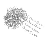 Hohopeti Goupilles Fendues en Acier Inoxydable 304 Forme R M2 X 50 Mm, Lot de 100 Pièces, Clips Fixation Remorque et Tondeuse, Goupilles Élastiques Résistantes, Usage Industriel
