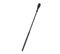 Hohopeti Goupillon en Silicone Noir Pointe Souple, Brosse à Paille Réutilisable Facile à Utiliser pour Nettoyage Bouteille et Pailles