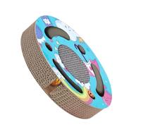 Hohopeti Griffoir Rond Carton Ondulé pour Chat Interactif et Planche à Griffer Accessoire pour Chats Actifs et Prévention des Dégâts Aux Meubles