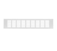 Hohopeti Grille D'aération Rectangulaire 80x400 Mm en Alliage D'aluminium Argenté pour Ventilation D'armoire à Chaussures et Placard, Maille Métallique Résistante, Accessoire de