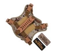 Hohopeti Harnais Tactique pour Chat Ajustable Gilet Rembourré Anti-Fugue avec Anneau Métallique Sécurisé Système D Attache Pratique pour Promenade Extérieur