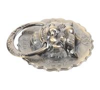 Hohopeti Heurtoir de Porte D'entrée Tête de Lionceau Rétro en Métal Cuivreux 120 Mm Décor Mural Vintage pour Porte Habitation Remplacement Ancienne Accessoire Portail Robuste et Décoratif