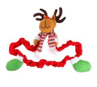 Hohopeti Housse de Protection pour Écran Cerf Noël, Cadre Décoratif | Tissu Confortable, Bande Élastique Réglable, pour Écran Plat et Tout-en-un, Réception ou Fête