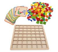 Hohopeti Jeu de Bois Montessori Puzzle Tangram Formes Géométriques pour Garçon Fille Blocs de Motifs Éducatifs pour Apprentissage Préscolaire et Activités Logiques