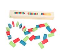 Hohopeti Jeu de Dominos Éducatif Plastique Solide Kit de Construction Créatif pour Garçon Fille Éveil Logique et Manuel Accessoires Colorés pour Maison Ensemble Couleur Couleur Aléatoire