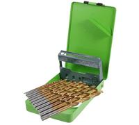 Hohopeti Jeu de Forets Métalliques pour Visseuse à Percussion, 13 Pièces en Acier Rapide Hélicoïdal, Coffret en Fer Portable, Forets pour Métaux Épais, Acier Inoxydable Couleur Aléatoire