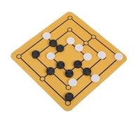 Hohopeti Jeu De Société Nine Men's Morris Classique Portable, Plateau De 23 Cm 18 Pions Ronds, Jeu De Stratégie Traditionnel Familial pour Loisirs Et Réunions Entre Amis