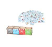 Hohopeti Jeu Éducatif Poubelles pour Garçon Fille Ans Apprentissage Ludique du Classement des Déchets Développement Coordination Œil-Main et Cognition Environnementale