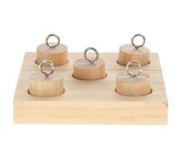 Hohopeti Jouet pour Conure et Calopsitte en Bois, 5 Compartiments, Jouet D’Éveil DIY, à Mâcher, pour Cage d’Oiseaux, Apprend Couleurs