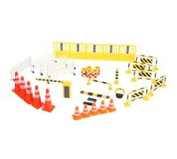 Hohopeti Jouets Panneaux de Signalisation Routière Miniature pour Garçon Fille Barrière de Circulation Colorée Légère et Éducative Jeu de Rôle Apprentissage Circulation Sécurité Garçon