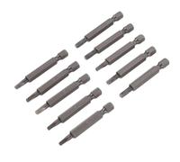 Hohopeti Kit de 10 Embouts de Tournevis à Tête Carrée Magnétiques, Acier S2 Solide, Taille Carrée 2,8 Mm, Longueur 50 Mm, Compatibles Visseuses Électriques et Pneumatiques, Style Aléatoire