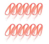 Hohopeti Kit de 10 Mèches de Cheveux Synthétiques Métalliques Pailletées Extensions de Cheveux Colorées Rouge et Argenté Brillants pour Fêtes Soirées et Usage Quotidien