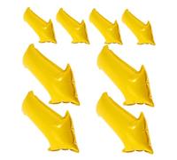 Hohopeti Kit de 8 Ballons Flèche en Aluminium Jaune et Blanc Petits Ballons en Aluminium Décoration Gonflable pour Fête d'Anniversaire et Mariage