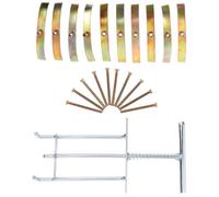 Hohopeti Kit de Réparation Support de Boîte Électrique Type 86 en Acier, 10 Tiges 10 Vis Outil, Fixation pour Prises et Interrupteurs, Réparation Douilles Desserrées, Usage Domestique