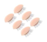 Hohopeti Kit Entraînement Extensions Cils 3 Paires Paupières Amovibles Silicone Couleur Chair Multi-usages Maquillage Professionnel Accessoires Pratique