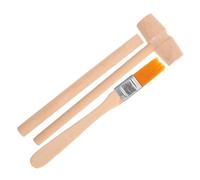Hohopeti Kit Fouilles Archéologiques Garçon et Filles 3 Pièces en Bois Marteau, Burin, Brosse D’Excavation Éducatif pour Apprentissage Géologie et Découverte Pierres Précieuses