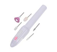 Hohopeti Kit Manucure Électrique Portable Stylo Mini Ponceuse Ongles sans Pile Blanc, Outil Manucure Électrique Multifonction pour Sculpture, Polissage et Gravure - Usage Professionnel