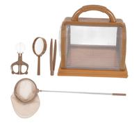 Hohopeti Kit Observation Insectes Garçon Fille pour Exploration Nature Extérieur Cage et Filet à Insectes Pince Loupe Agrandissante Outil Manuel et Favoriser l'Apprentissage des Sciences
